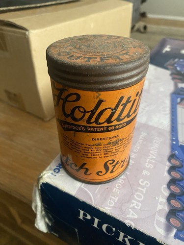 Holdtite vintage patch - patch, tin