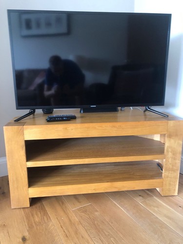 Oak stand with shelves - tv,