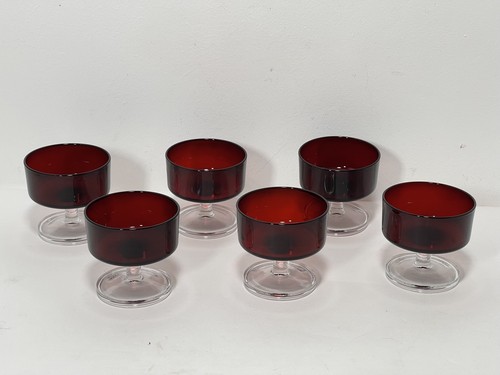 Vintage luminarc ruby red - vintage,