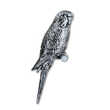 Budgie Pewter Pin Badge Pet