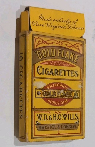 Cigarette packet gold flake - gold,