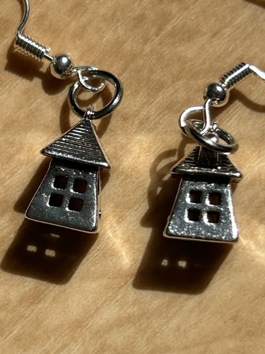 Unusual house earrings 925 - earrings,