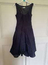 1950s Style Black Tea Party Dress Size 8 50s Swing Dance Full Rockabilly