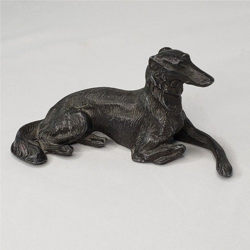 Cold painted bronze - painted, whippet