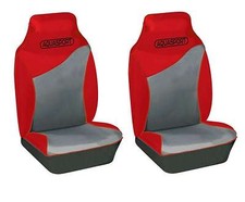BRANDS HATCH UNIVERSAL FRONT SEAT PROTECTOR COVERS RED & BLACK WATERPROOF STRONG
