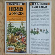 VINTAGE 1970s Herbs & Spices Leaflet/Poster Cooks Guide PHILIP & MARJORIE BLAMEY