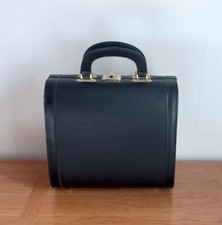 Vintage Skyflite Black Vanity Case Lockable Cabin Luggage Stylish Curved Design