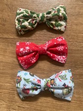 Handmade Christmas Dog Bow