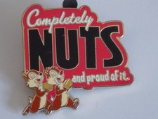 Disney pin badge Chip & Dale completely nuts and proud of it