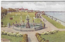 THE EASTERN GARDENS, RYDE, IOW ARTIST DRAWN  A.R. QUINTON (COLOUR PRINTED) 1932