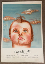 VINTAGE POSTER ORIGINAL PRINT CHILD Diane Chanel Agnes B  1980 BEBE CRUEL LARGE