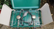Sunn Gas Double Burner  -  Camping Stove inc regulator VGC