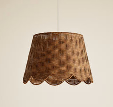 M&S Wicker Scallop Lamp Shade