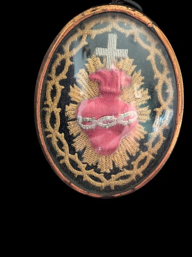Antique french sacred heart - sacred, ex
