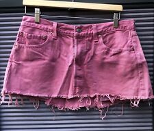 Vintage Levis Levi’s Skirt - Reworked Denim 501 Mini From Jeans In Y2K - Pink