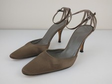 L K Bennett Brown Slingback Buckle Strap Heels Shoes Size 37 UK 4 Wedding Formal