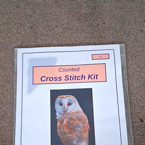 Barn owl counted cross stitch - cross,