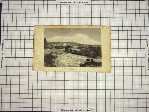 Old antique print 1807 view - print,