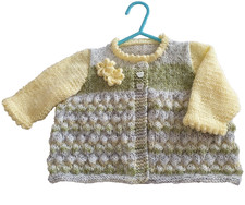 ** HAND KNITTED YELLOW, GREY &