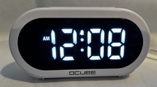OCUBE LED Digital Alarm Clock 5 Optional Alarm Sounds USB Charging Port Dimmable