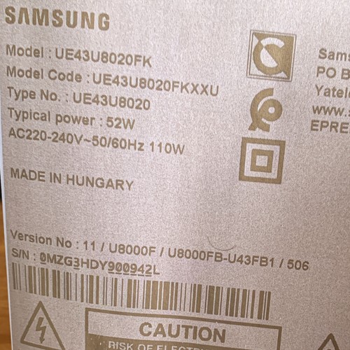 Samsung ue43u8020fk 43in - samsung,