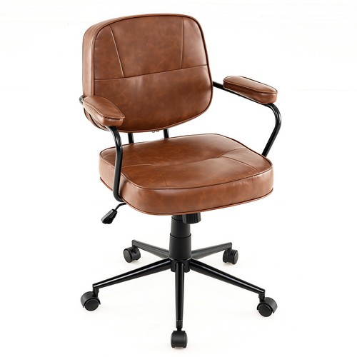 Faux leather office chair - faux,