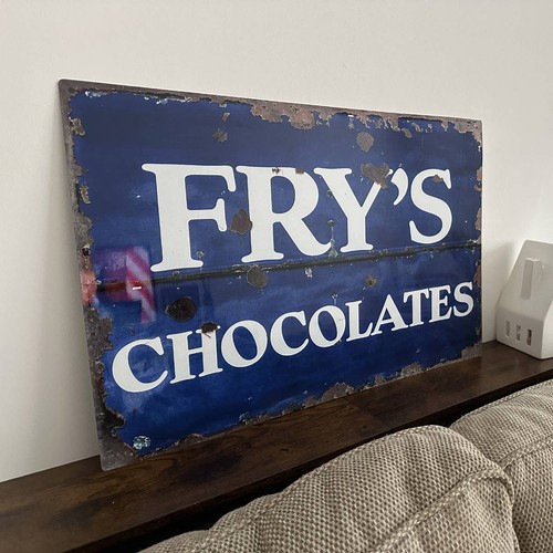 Vintage metal frys chocolates - vintage,