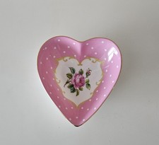 Vintage Royal Albert Cheeky Pink Heart Tray. Pin/Candy Dish.