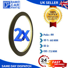 FITS MINI Cooper S One (R50, R53) 01-07 FRONT L/R ABS MAGNETIC PICK UP RING 2PCS
