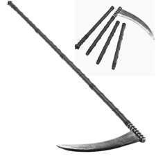 Grim Reaper Scythe Halloween Horror Plastic Weapon 6 Piece Extending to 138cm