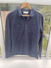 L Large Frederik Anderson Copenhagen Men's Shirt  navy blue 100% Quality Cotton