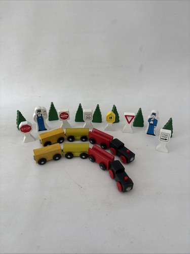 Wooden train set accessories - train,