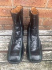 Red or Dead Mens Vintage Black Leather Boots Rare Size Uk 10