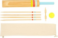 Wooden cricket set 61cm bat - wooden,