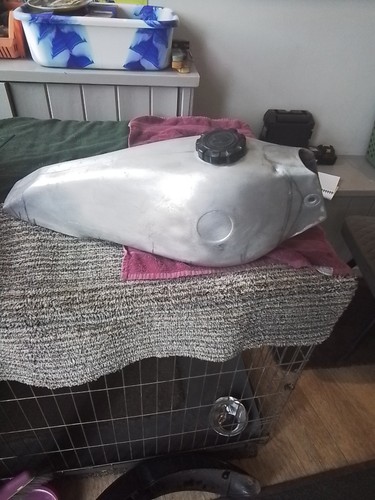 Bultaco sherpa alloy tank - alloy,