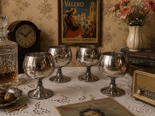 Set silver plated - plated, goblets