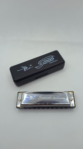 Silver swan harmonica - silver,