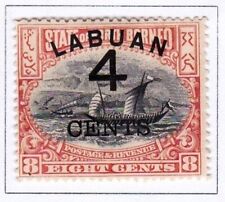 Labuan 1904 4c on 6c  (mounted