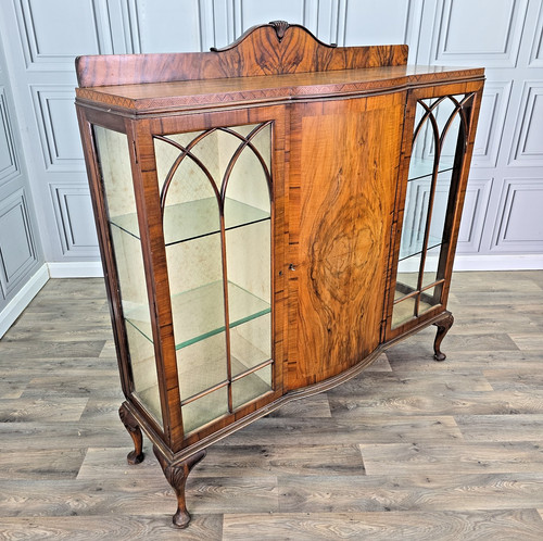 Antique display cabinet - antique, walnut