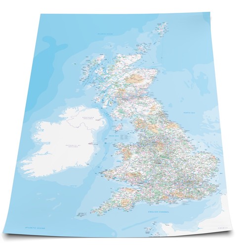 Map poster british isles - map,