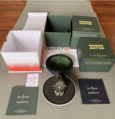 Blancpain swatch green abyss - x,