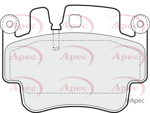 Apec rear brake pad set - pad,