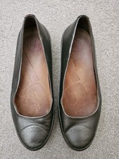 LADIES FIT FLOP PEWTER SILVER SLIP ON BALLET PUMPS FLAT SHOES UK 38.5 UK 5.5