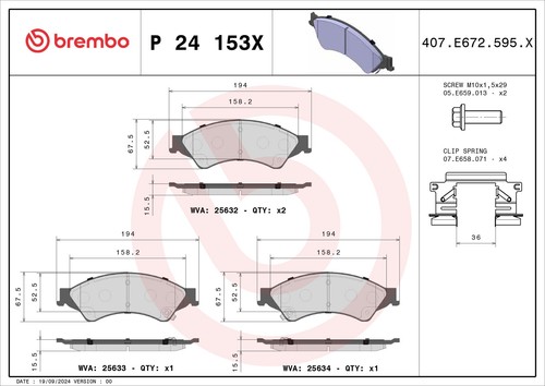 Fits brembo 153x ham - fits, p