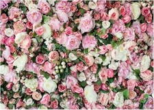 8x6FT Flower Wall Backdrop for Wedding, Photography, Birthday Party Decoration a