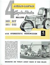AVELING BARFORD GCU GCR GCS GCT ROAD ROLLER ORIG. 1962 FACTORY UK SALES BROCHURE