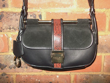 Radley Grosvenor Remastered small black leather shoulder bag