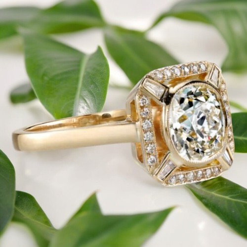 Diamond ring engagement band - engagement,