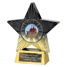 Tractor Plough Award (St7) 140mm Star Trophy Engraved Free