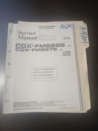 Pioneer cdx fm629s - pioneer, cdx-fm629s,fm627s